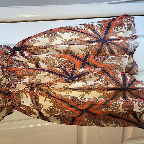 Paisley Print Cross Back sleeveless Dress - Picture 6 of 6